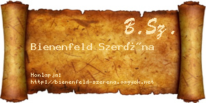Bienenfeld Szeréna névjegykártya